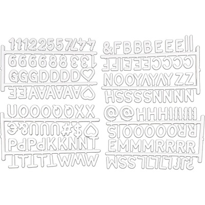 Homéa Бели букви за органайзери 11, 5х20х3 см - Homéa (6RAN837BC)