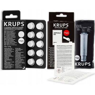 KRUPS F088 + Tablety XS3000 + Odvápňovače