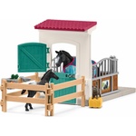 Schleich Детски игрален комплект Schleich Horse Club - Бокс за коне, кобила с конче (42611-65403)