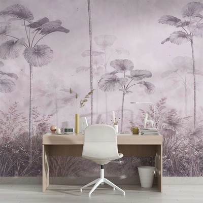 Art Gift Decor Фототапет с екзотична розова гора и палмови дървета