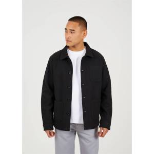 Brave Soul Риза с дълъг ръкав Brave Soul Men's 3 Pocket Long Sleeve Button Overshirt - Black