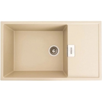 ELEFANT Гранитна мивка Diamond 86x50 - кухненска мивка за монтаж в плот (DIAMOND 8650 ivory)