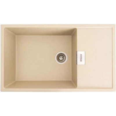 ELEFANT Гранитна мивка Diamond 86x50 - кухненска мивка за монтаж в плот (DIAMOND 8650 ivory)