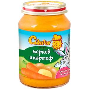 Слънчо пюре морков и картоф - 190 г - topcho-online