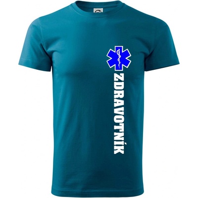 Hvězda života zdravotník Klasické pánské triko petrolejová