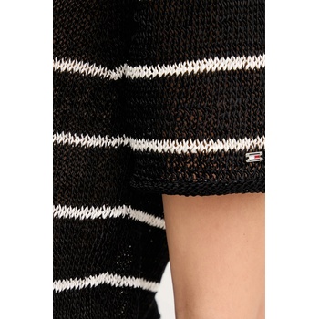 Tommy Hilfiger Тениска Tommy Hilfiger дамска в черно WW0WW46522 (WW0WW46522)