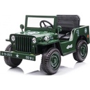 Mamido Detský elektrický vojenský Jeep Willys 12V7Ah Army zelená