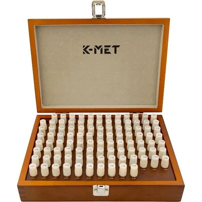 K-MET Кръгли шаблони мерки калибри K-MET 1047-14-005 - 4, 01-5, 00 mm / 0, 01 mm, 100 части (1047-14-005)