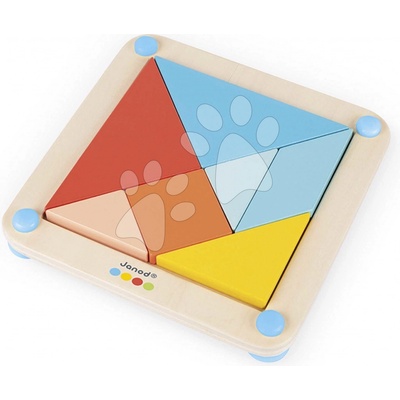 Janod drevená hračka Origami Tangram s predlohami 25 ks kariet séria Montessori