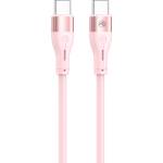 Tellur Силиконов кабел Tellur от USB-C към USB-C - Розов (TLL155511)