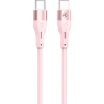 Tellur Силиконов кабел Tellur от USB-C към USB-C - Розов (TLL155511)