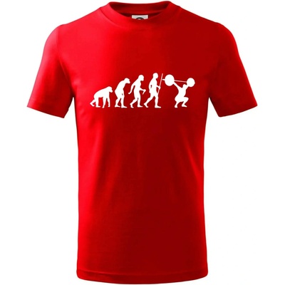 Evolution fitness tričko detské červená