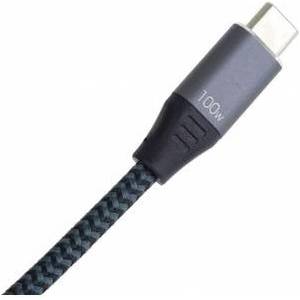 PremiumCord USB-C charging cable, 2xUSB-C to USB-C, 100W, 1m, black