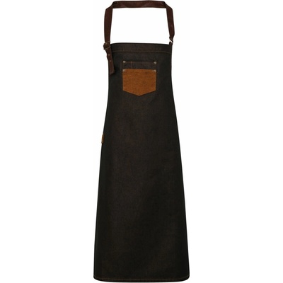 Premier PR 136 Denim zástera s trakmi black/tan