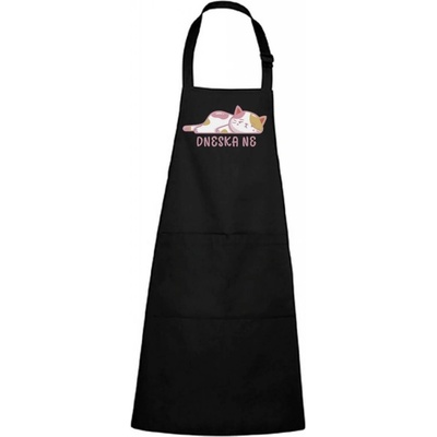 Dobrý Triko Zástěra s potiskem Dneska ne Černá