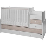 Lorelli Легло Lorelli - Maxi Plus, 3Box, 70 х 160 cm, бяло/светъл дъб (10150580045P) - baby