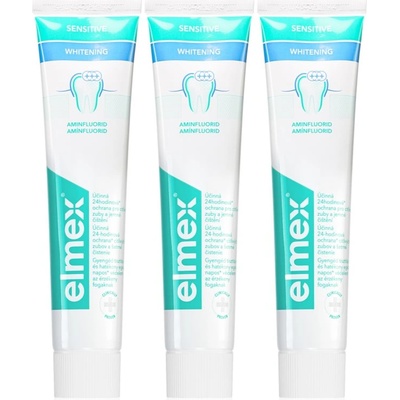 Elmex Sensitive Protection Gentle White паста за естествено бели зъби 3x75ml