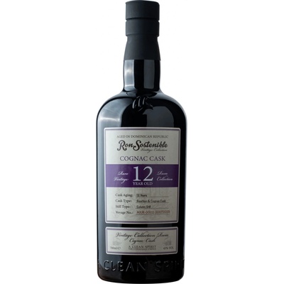 Ron Sostenible 12y Cognac Cask 43% 0,7 l (čistá fľaša)