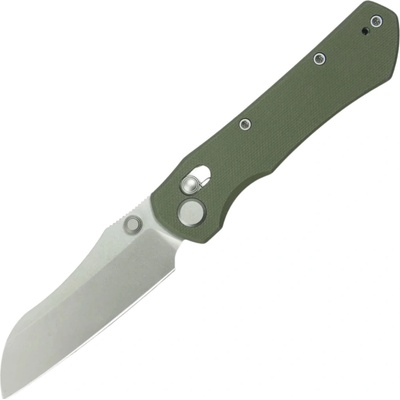 Geo Knife Komodo Stonewash M390 Blade, Green G10 GEO2509I