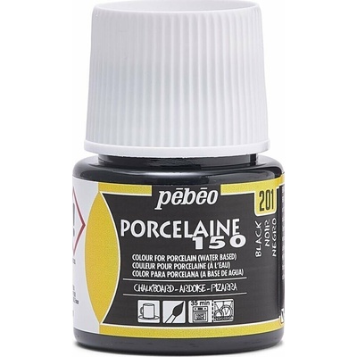 Pébéo Porcelain Tabuľová farba na porcelán 150 čierna 45 ml
