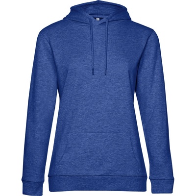 B & C dámská mikina s kapucí WW04W Heather Royal Blue