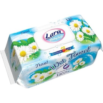 Lara vlhčené obrúsky Chamomile 120 ks