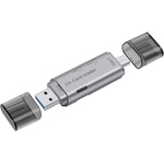 DeTech Четец за карти DeTech, USB Type-C - USB 3.0 OTG, SD, TF, Silver- 17854 (DE-17854)