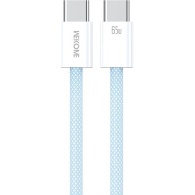 Wekome WDC-21 opletený nabíjecí a datový USB-C na USB-C modrý