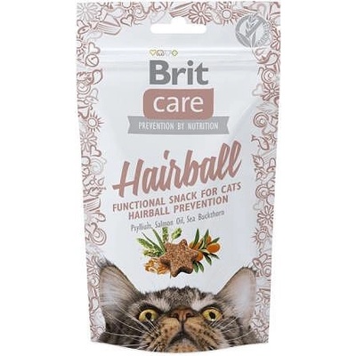 Brit Care Cat Functional Grain-Free Snack Hairball - Лакомство за котки против космени топки - 50 г