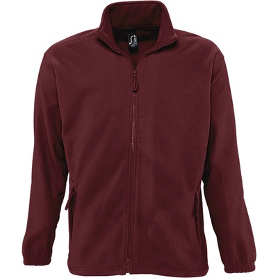 Sol's NORTH pánska fleecová mikina SL55000 Burgundy