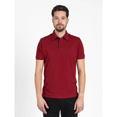 TallGuys pánská rozstřižená polokošile Burgundy
