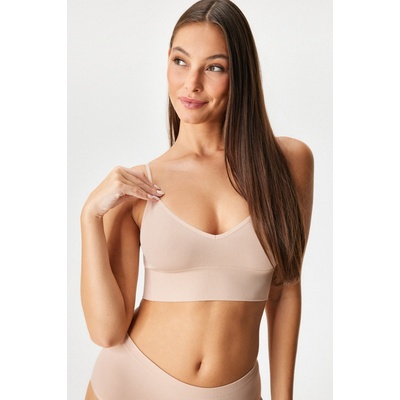 Astratex podprsenka RIB Bralette bez kostíc béžová