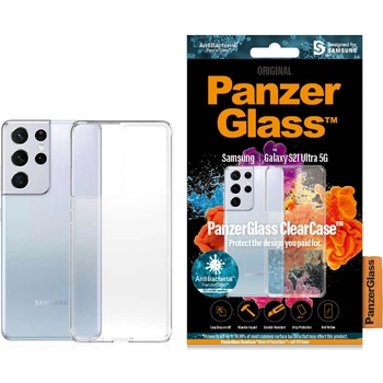 Panzer Гръб PanzerGlass ClearCase за Samsung Galaxy S21 Ultra AntiBacterial - Прозрачен, 118276