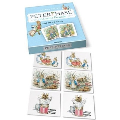 Anaconda Verlag Peter Hase und seine Freunde - Das Memo-Spiel mit 40 Spielkarten im Spielkarton | Beatrix Potter