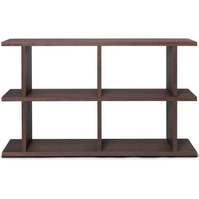 ferm LIVING Knižnica Kona Bookcase 2x2, Dark Stained Oak – hnedá/dub
