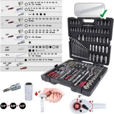 Ks Tools Gola sada CHROMEplus 1/4"+3/8"+1/2" 216ks