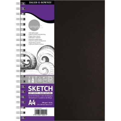 Daler Rowney SIMPLY skicovacia kniha A4/100g