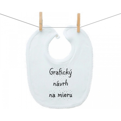 Boodyy podbradník na zapínanie s vlastnou grafikou biela