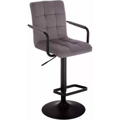 LuxuryForm Design Verona Black Velur na čiernom tanieri tmavosivá
