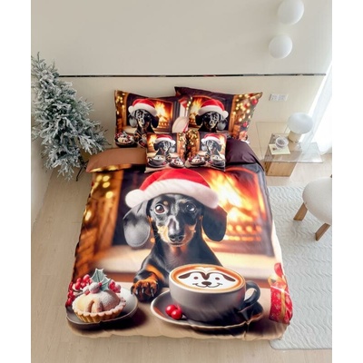 Textilomanie 3D flanelové obliečky z mikrovlákna WARM WOOFS farebné 40x50 70x90 140x200 40x45