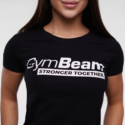 GymBeam Dámske tričko Stronger Together Black