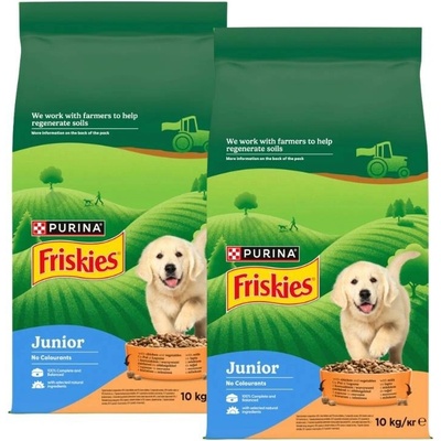 Friskies Junior s kuřetem zeleninou a mlékem 2 x 10 kg