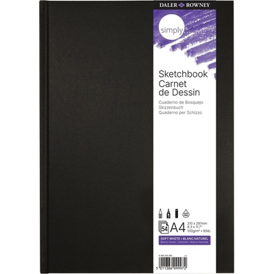 Daler-Rowney Simply Sketchbook Simply Скицник 54 A4 100 g Black (482154400)