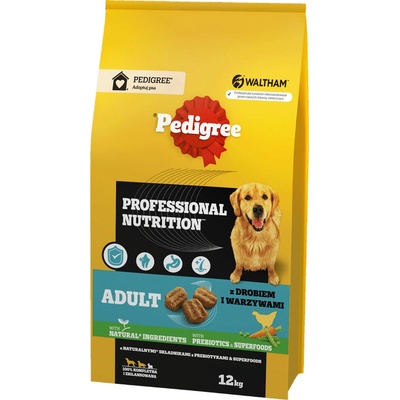Pedigree Professional Nutrition Adult M/L s hydinou a zeleninou 12 kg