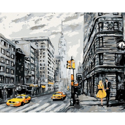Zuty Malování podle čísel ŽLUTÉ TAXÍKY V NEW YORKU RICHARD MACNEIL