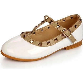 Botičky balerínky boty cvočky baletky bílé