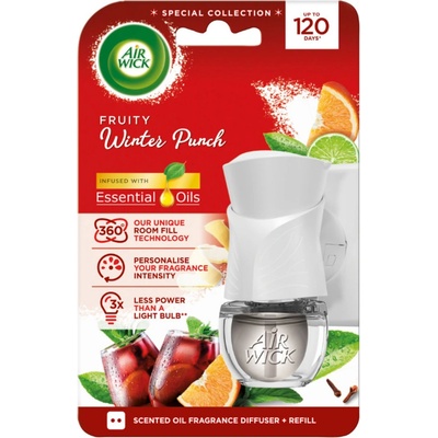 Air Wick elektrický osviežovač vzduchu strojček a náplň Zimný punč 19 ml