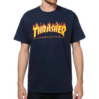 Thrasher Flame Logo Navy Blue