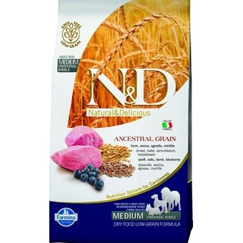 N&D dog LG Adult Medium & maxi lamb & blueberry 2,5 kg