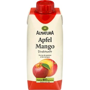 Alnatura Био директен сок от ябълка и манго - 330 мл